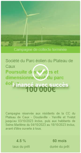 Campagne de financement participatif réussie !